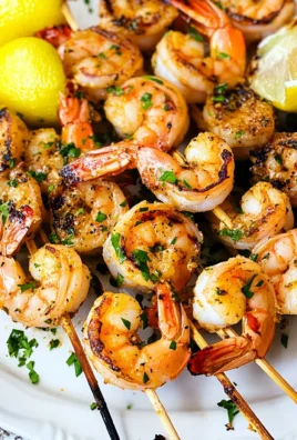 Cajun Garlic Butter Grilled Shrimp Skewers
