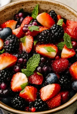 Fresh Berry Salad with Honey and Mint