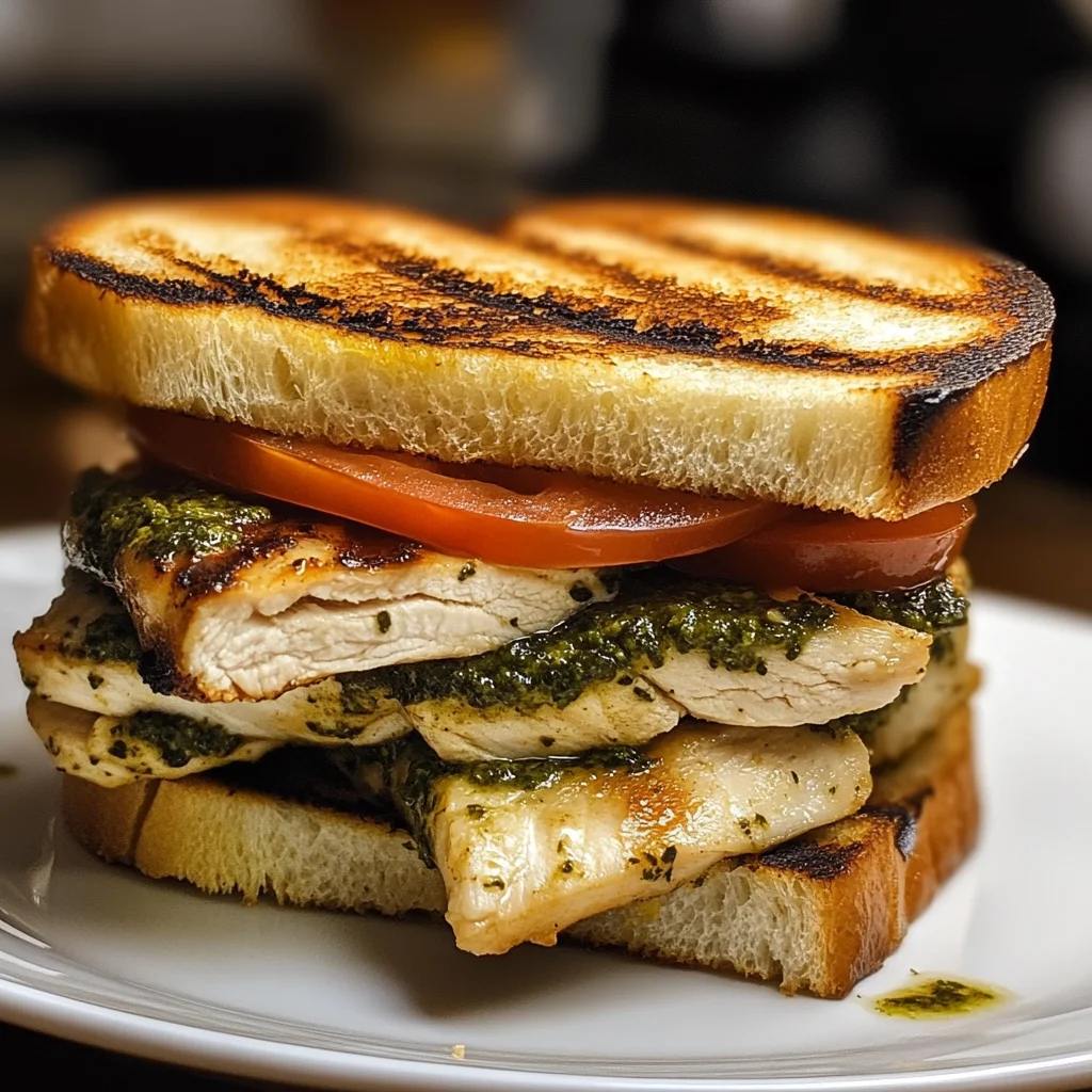 Grilled Chicken Pesto Sandwich