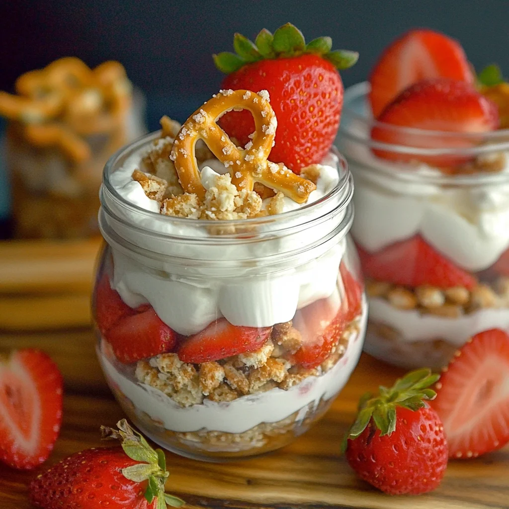 Strawberry Pretzel Salad Parfaits