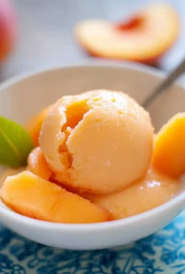 The Best Peach Sorbet
