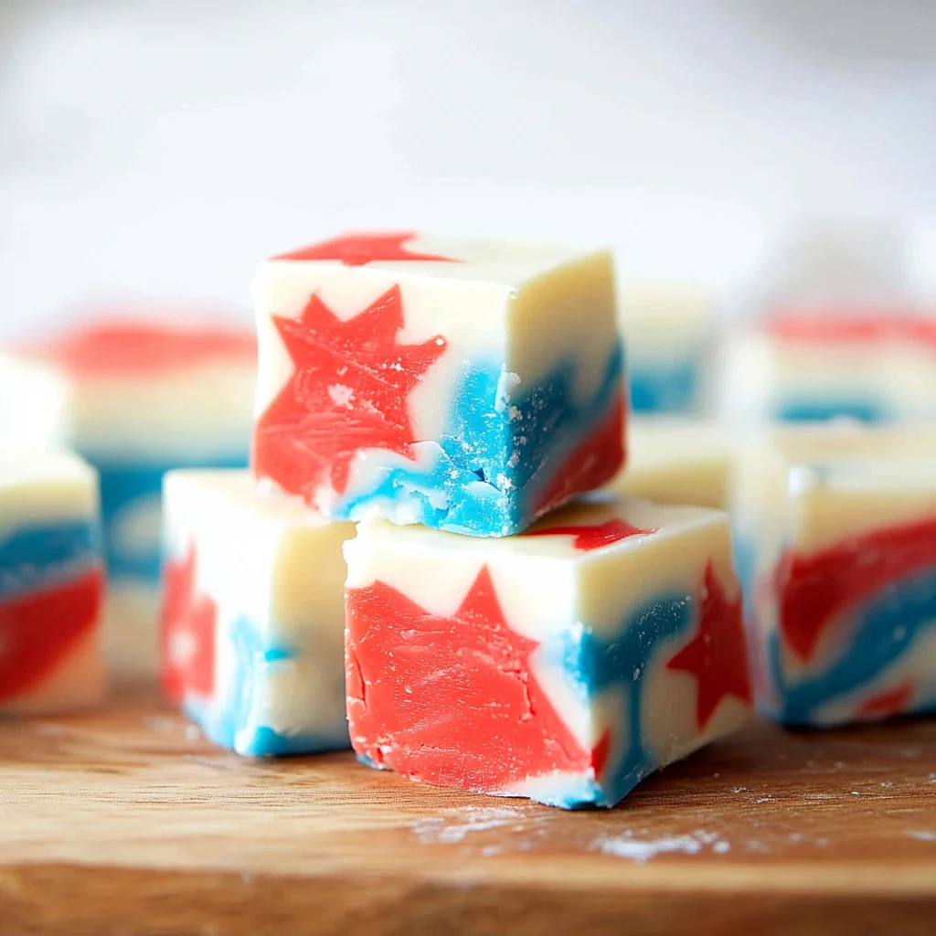 4th of July White Chocolate Fudge