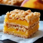Best Peach Cobbler Crumble Bars