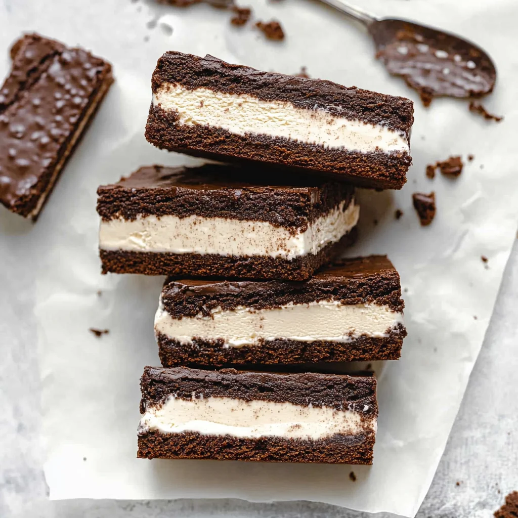Brownie Ice Cream Sandwiches