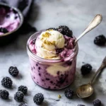 Chamomile Blackberry Ice Cream