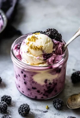 Chamomile Blackberry Ice Cream