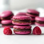 Dark Chocolate Raspberry Macarons