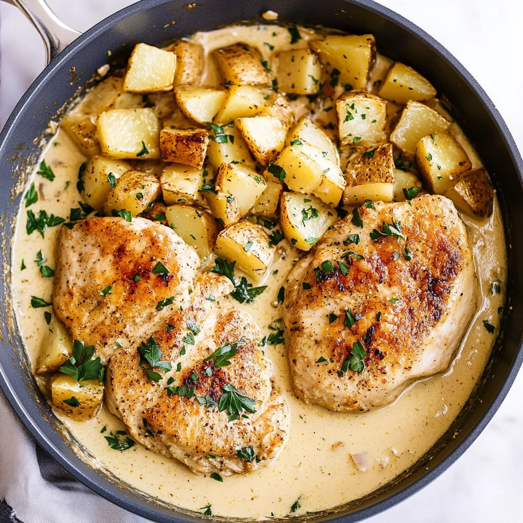 Easy Creamy Dijon Chicken and Potatoes