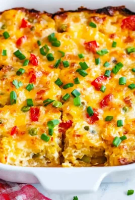 Easy Vegetarian Hash Brown Breakfast Casserole
