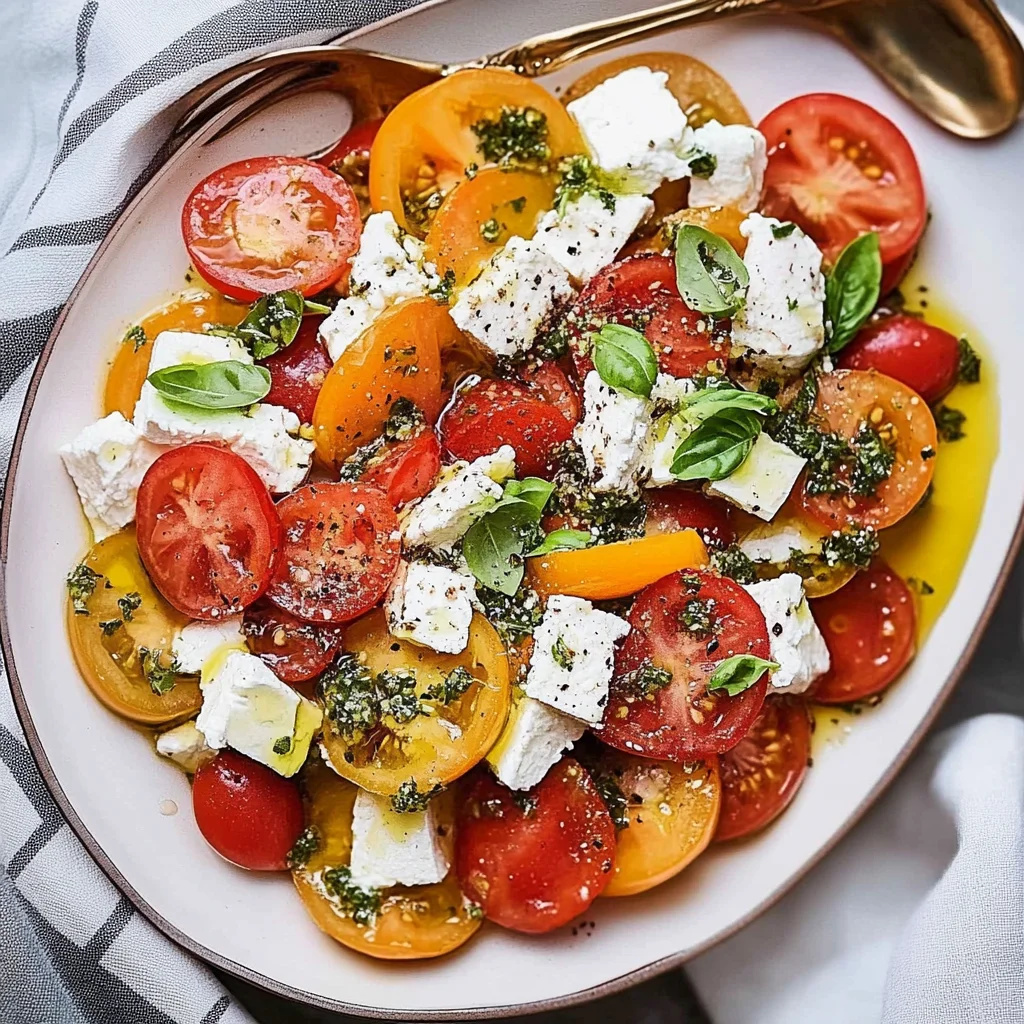 Herby Marinated Tomato and Feta Salad