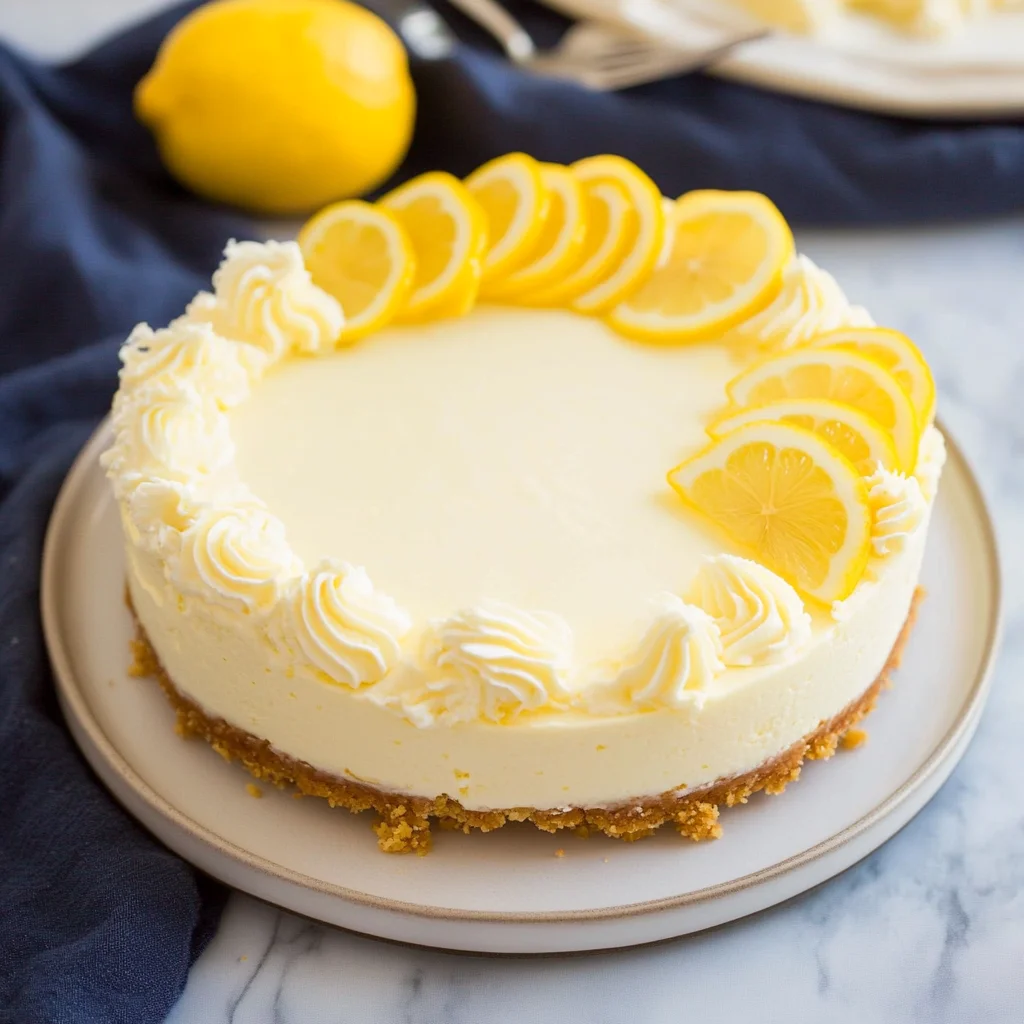 No Bake Lemon Cheesecake
