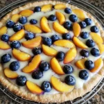 Peach Blueberry Cookie Pizza