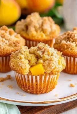 Peach Crumb Topping Muffins