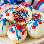 Red, White, and Blue Cake Balls