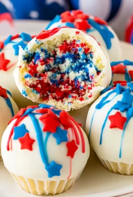 Red, White, and Blue Cake Balls