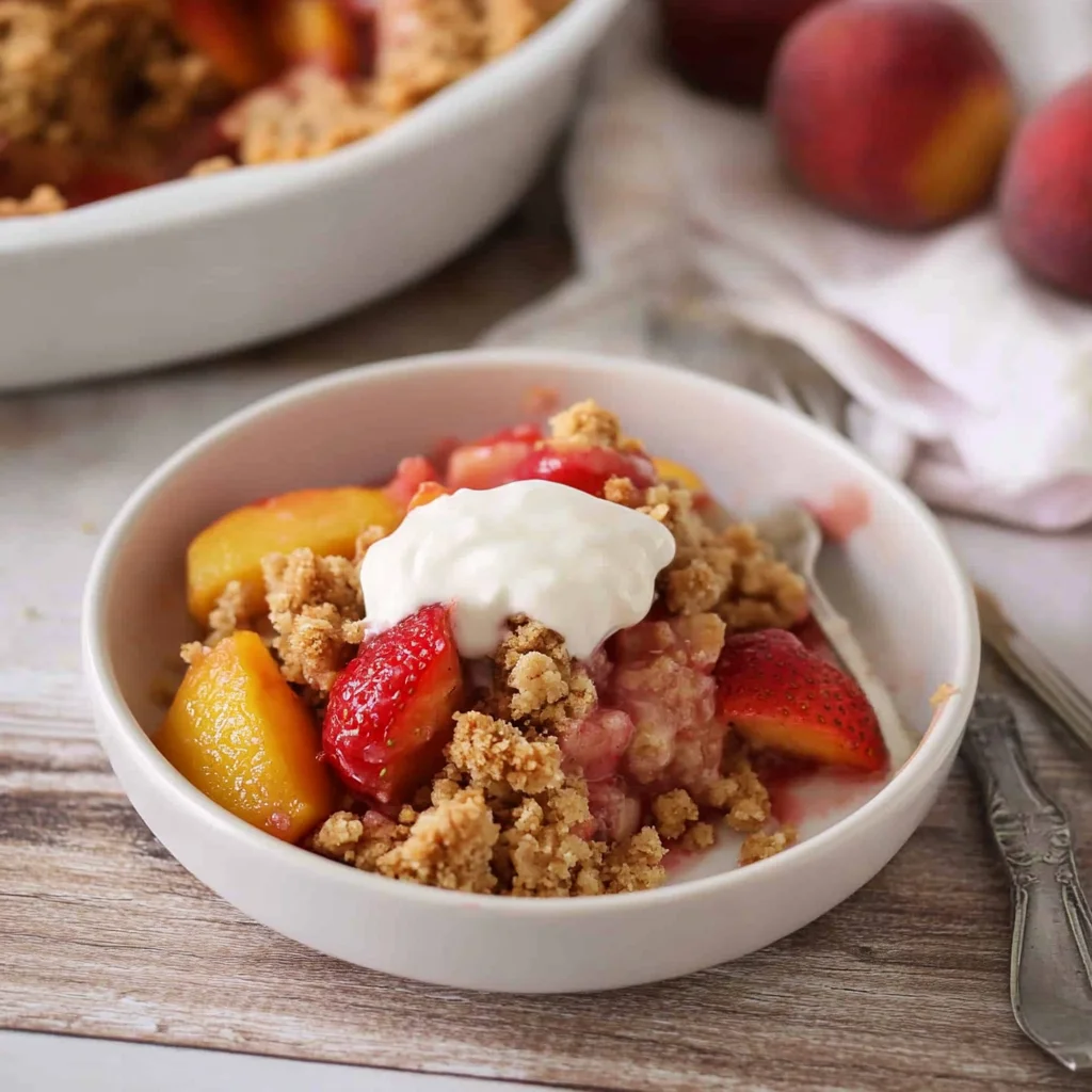 Strawberry Peach Crisp Recipe