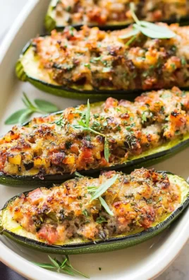 Stuffed Zucchini with Italian Sausage