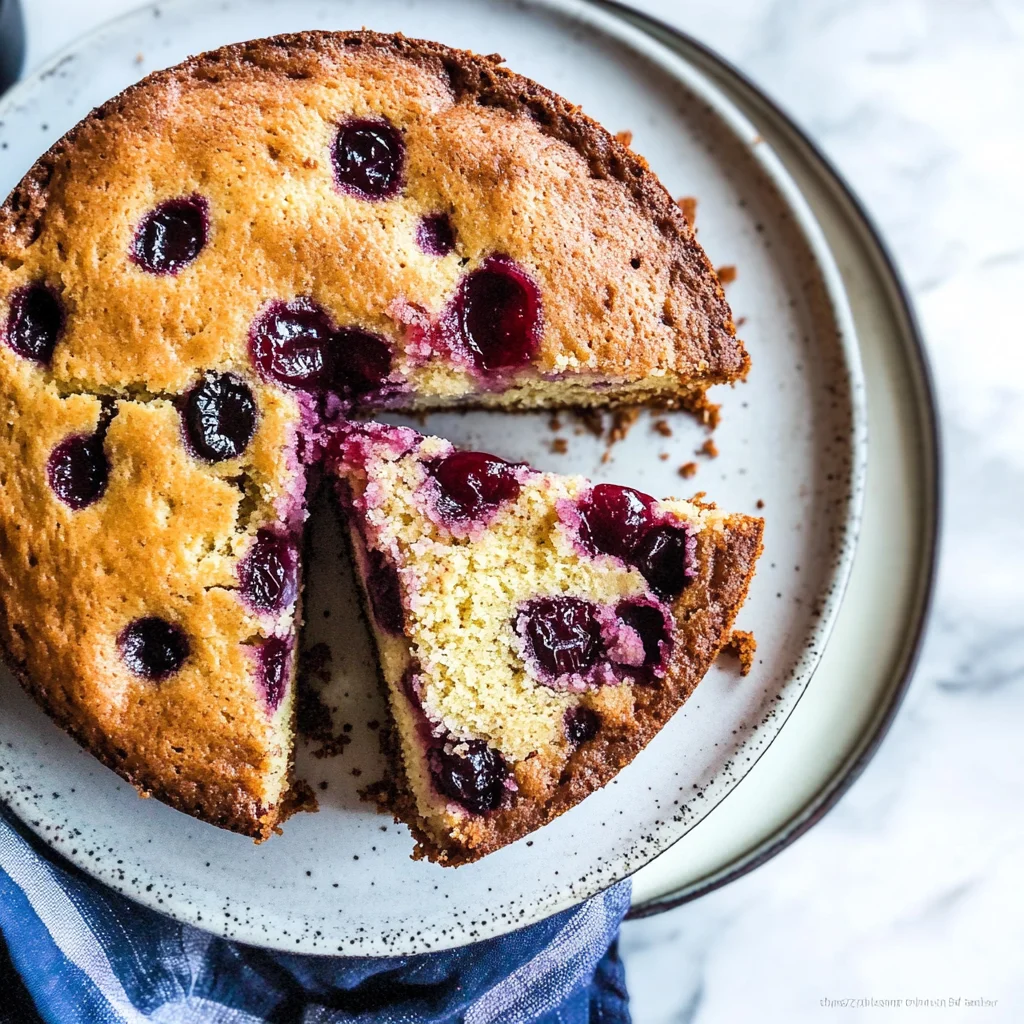 Sweet Cherry Almond Cake