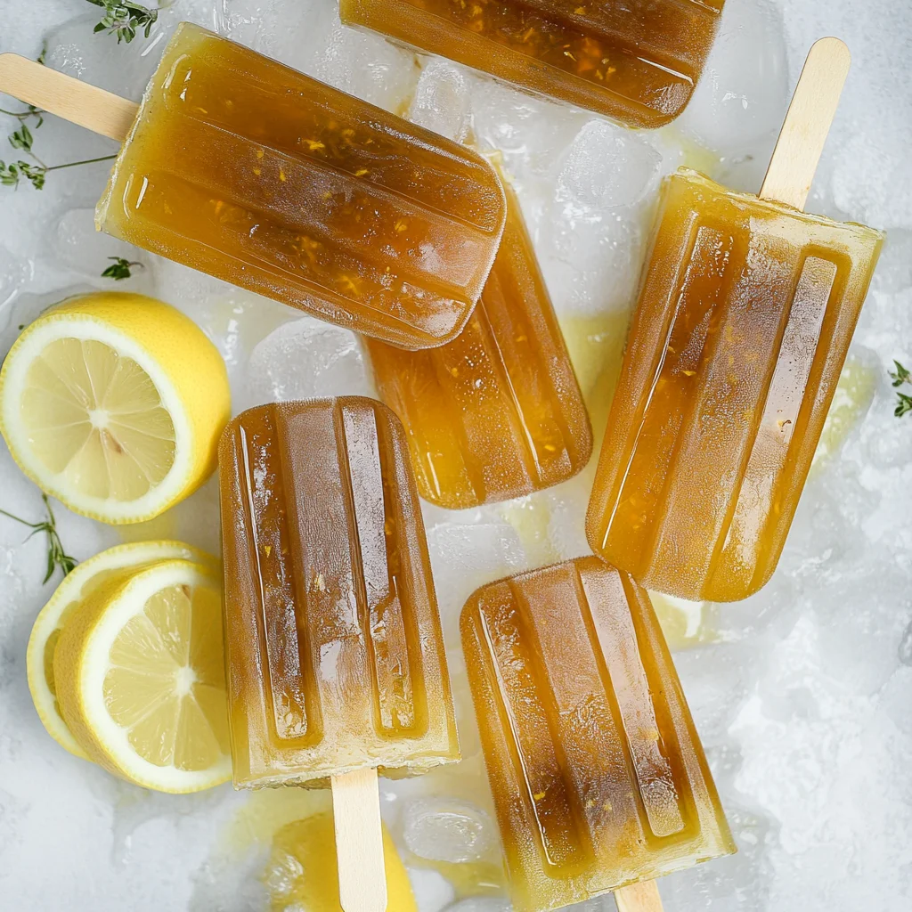 Sweet Tea Popsicles with Lemon