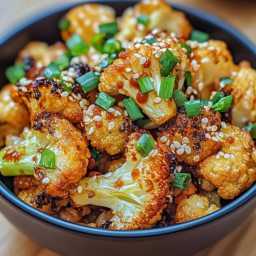 Sweet and Spicy Baked Cauliflower