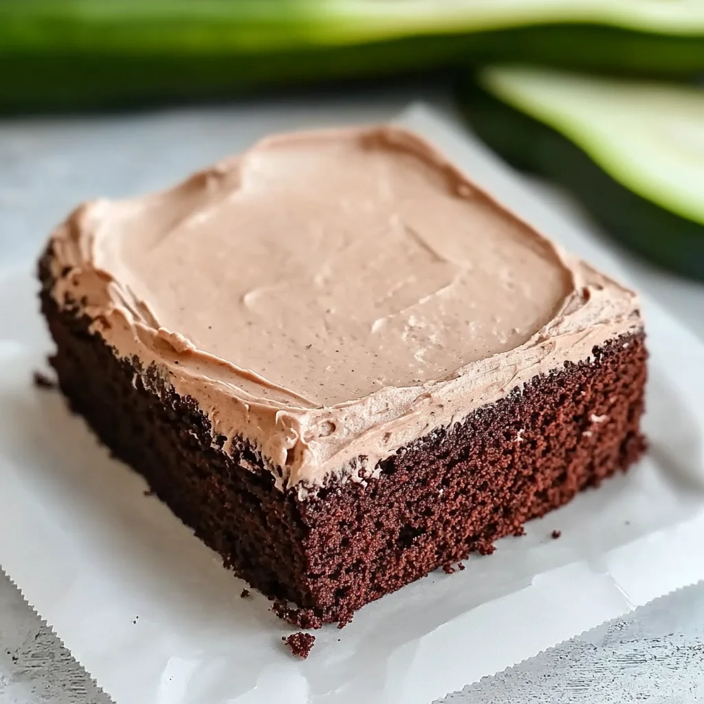 Tender Chocolate Zucchini Cake with Whipped Cream Frosting