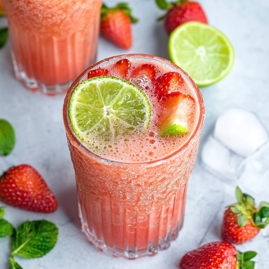 The BEST Strawberry Agua Fresca