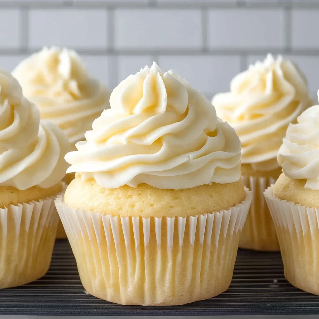 Vanilla Cupcakes with Vanilla Buttercream