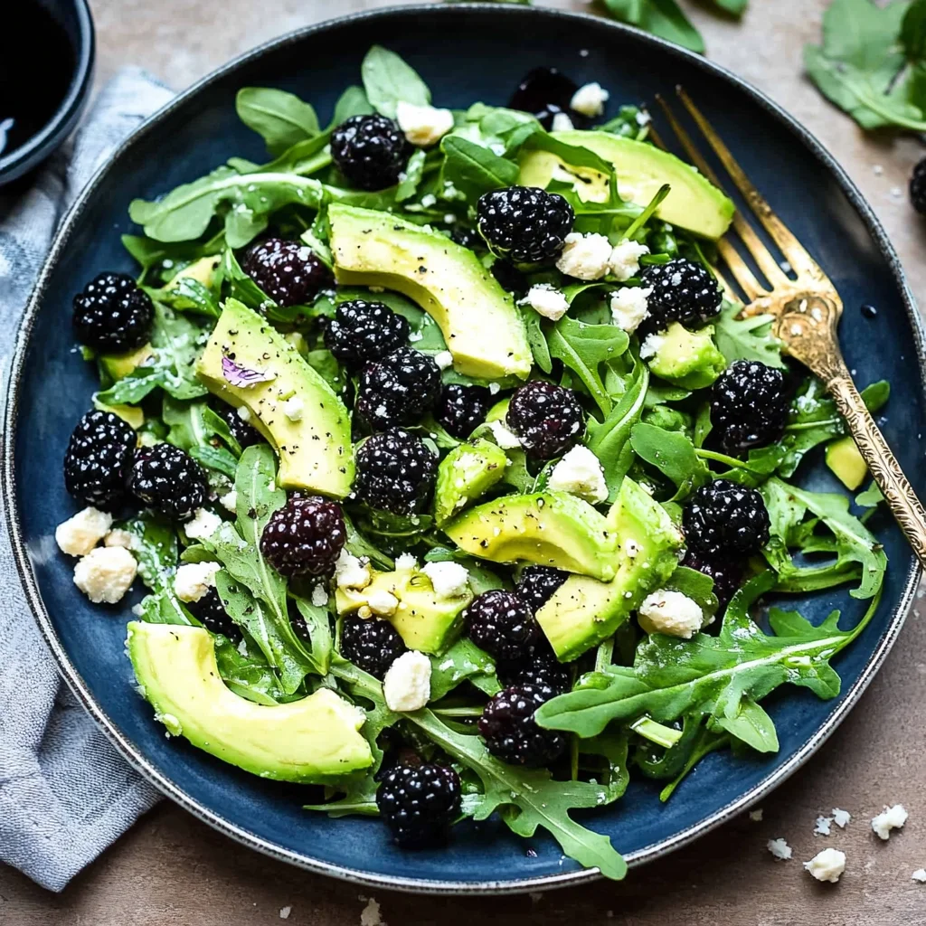 Blackberry, Avocado and Arugula Salad
