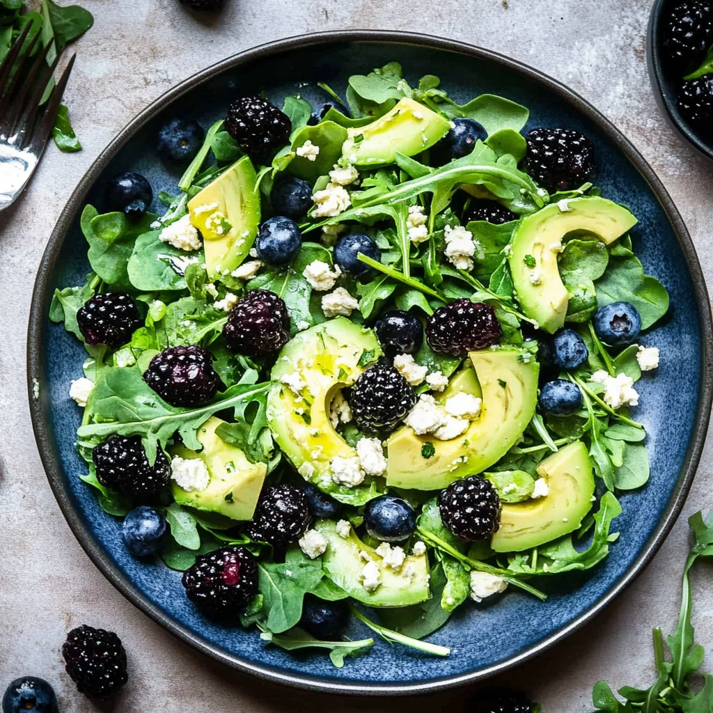 Blackberry, Avocado and Arugula Salad