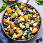 Blueberry Peach Feta Salad