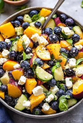 Blueberry Peach Feta Salad