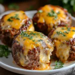 Cheesy Stuffed Meatloaf Bites