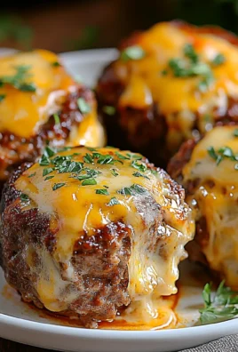 Cheesy Stuffed Meatloaf Bites