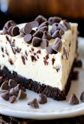 Chocolate Chip No Bake Cheesecake