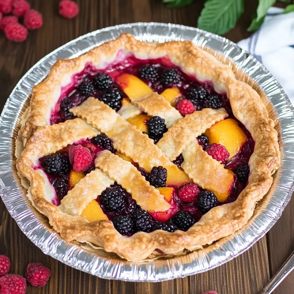Grilled Berry Peach Pie