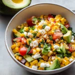 Grilled Corn Salad with Avocado, Goat Cheese & Hot Honey Vinaigrette
