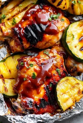 Grilled Hawaiian Barbecue Chicken in Foil