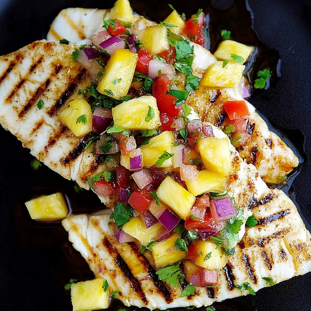Grilled Mahi Mahi with Pineapple Salsa