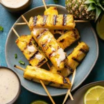 Grilled Pineapple with Coconut Vanilla Extract (Alcohol-Free) Sauce