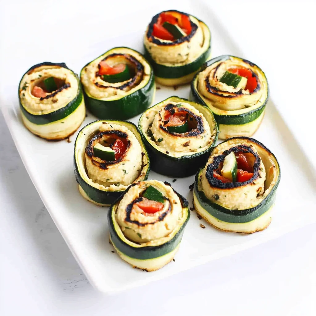 Grilled Zucchini Hummus Roll-Ups Recipe
