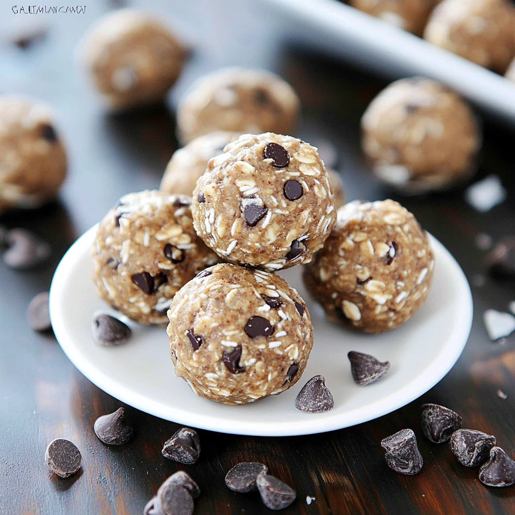 No Bake Chocolate Chip Energy Bites