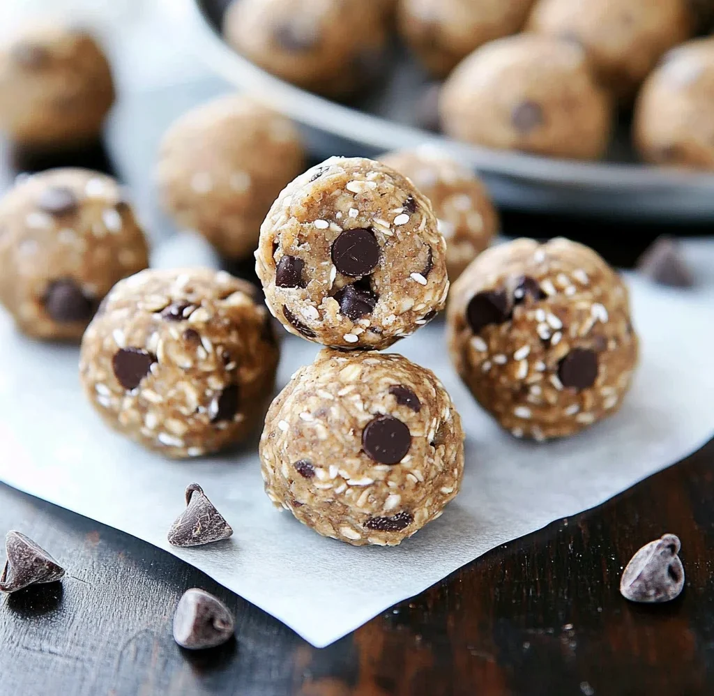 No Bake Chocolate Chip Energy Bites