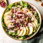 Pear Salad with Creamy Pomegranate Dressing