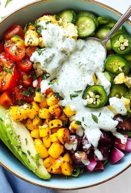 Rainbow Veggie Bowls with Jalapeño Ranch