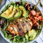 Rosemary Chicken, Turkey Bacon and Avocado Salad