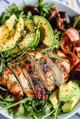 Rosemary Chicken, Turkey Bacon and Avocado Salad