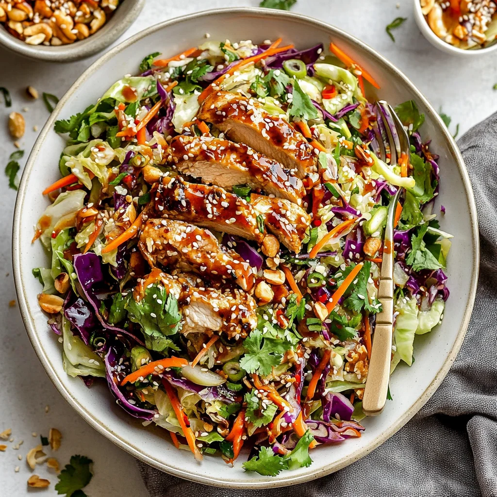 Sesame Chicken Cabbage Crunch Salad