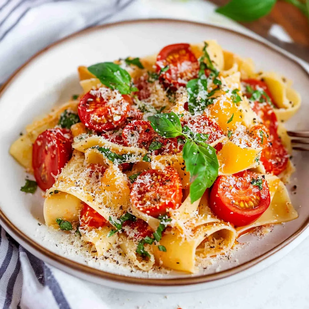 Summer Heirloom Tomato Herb Pasta