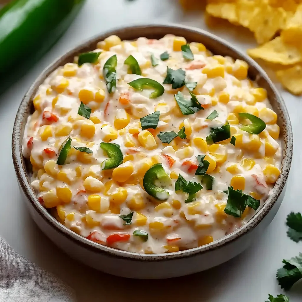 Tasty Jalapeño Corn Dip with Cream Cheese