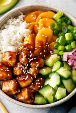 Teriyaki Chicken Poke Bowls